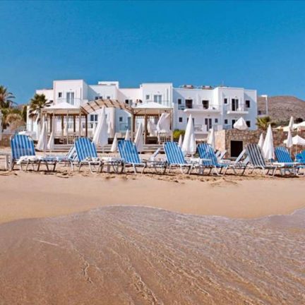 Strand van Appartementen Acrogiali in Malia, Kreta