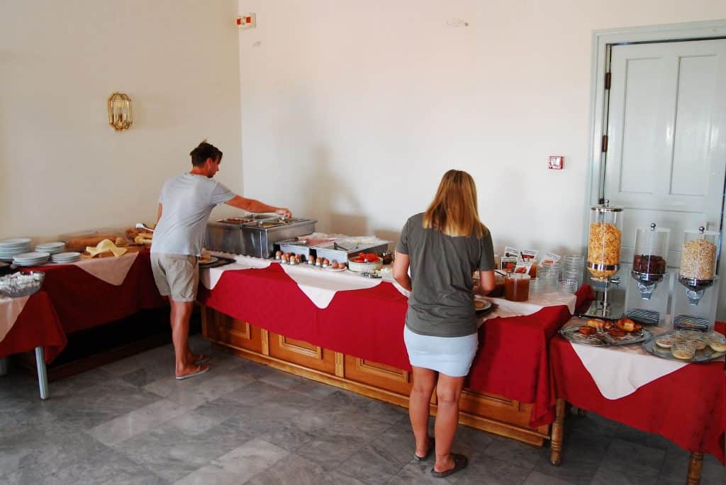 Ontbijt van Samos Sun Hotel in Pythagorion, Samos
