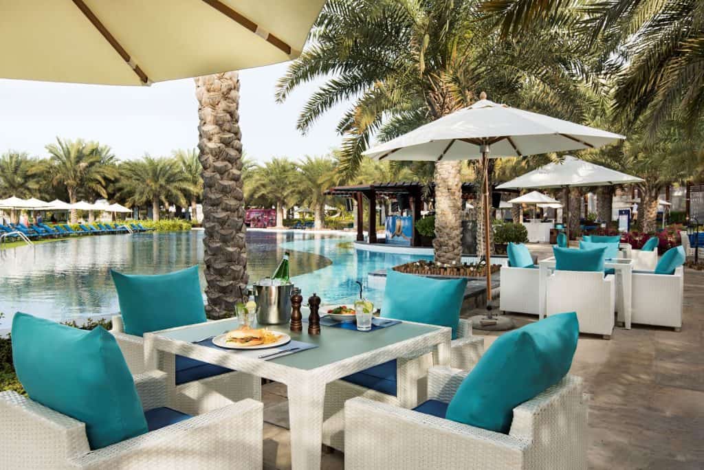 Terras van Rixos The Palm in Dubai, Verenigde Arabische Emiraten