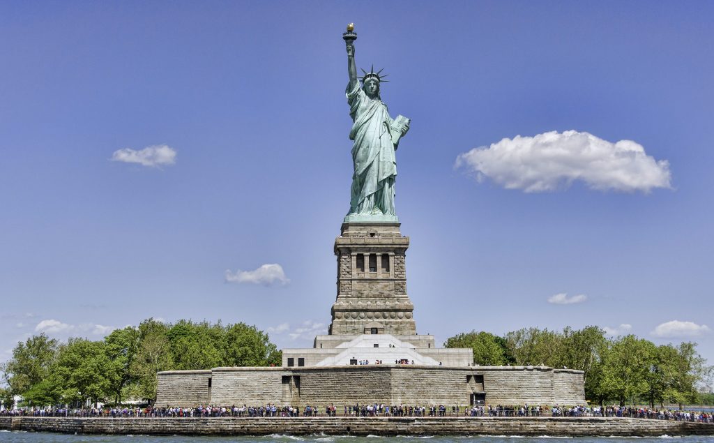 Het Vrijheidsbeeld in New York, Verenigde Staten
