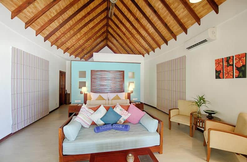 Hotelkamer van Robinson Club Maldives in Gaafu Alif Atol, Malediven