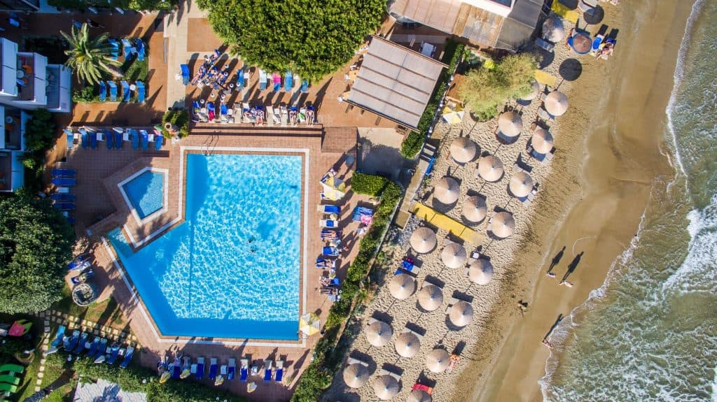 Ligging van Vasia Hotels Zephyros Beach Boutique in Stalis, Kreta