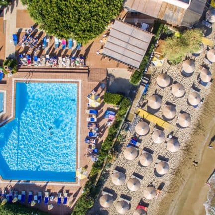 Ligging van Vasia Hotels Zephyros Beach Boutique in Stalis, Kreta