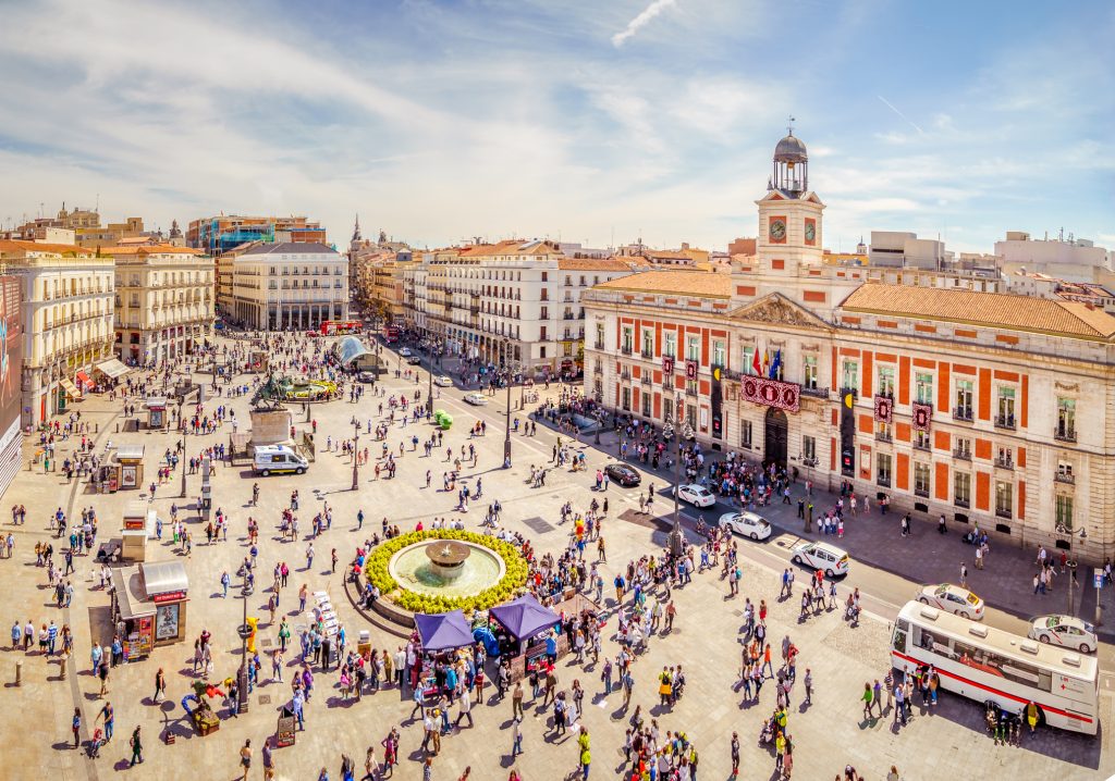 La Puerta del Sol in Madrid, Spanje