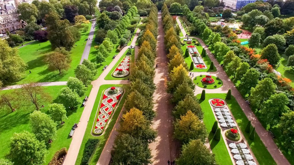 Regent’s Park vanaf boven gezien in Londen, Engeland