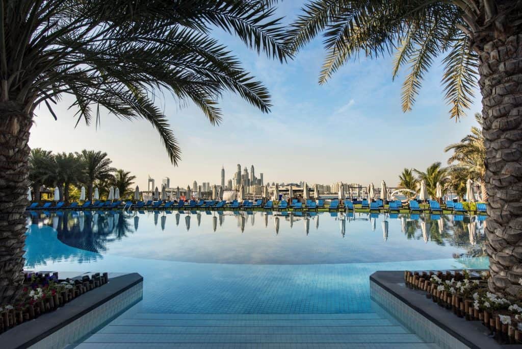Zwembad van Rixos The Palm in Dubai, Verenigde Arabische Emiraten