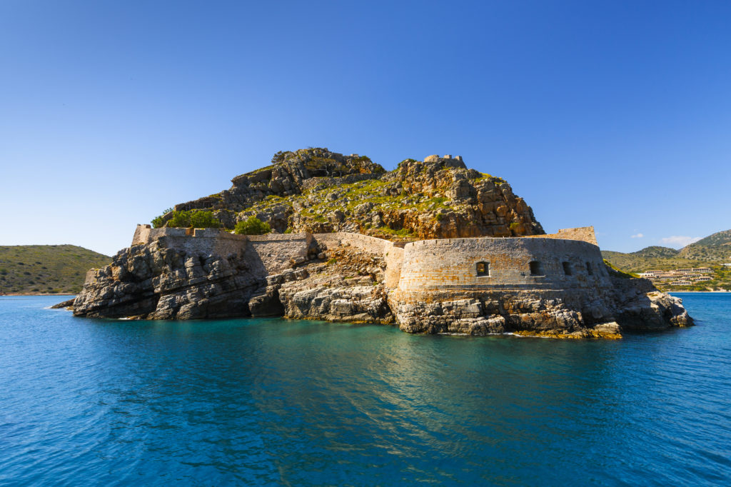 Het fort op het eiland Spinalonga op Kreta, Griekenland