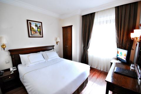 Hotelkamer van hotel Golden Crown in Istanbul, Turkije