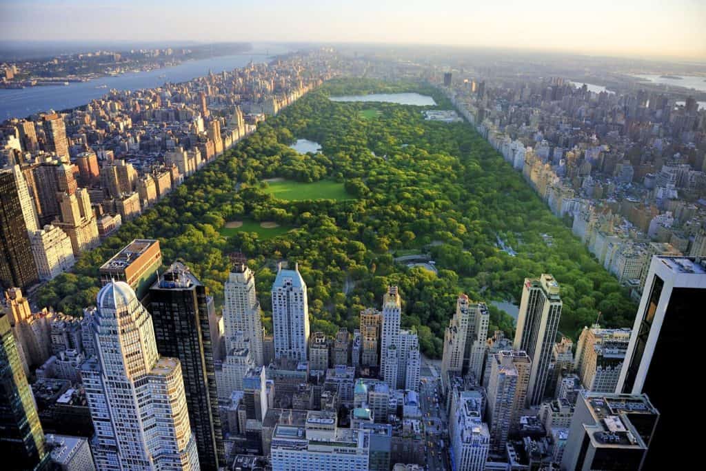 Uitzicht over het Central Park in New York, Verenigde Staten