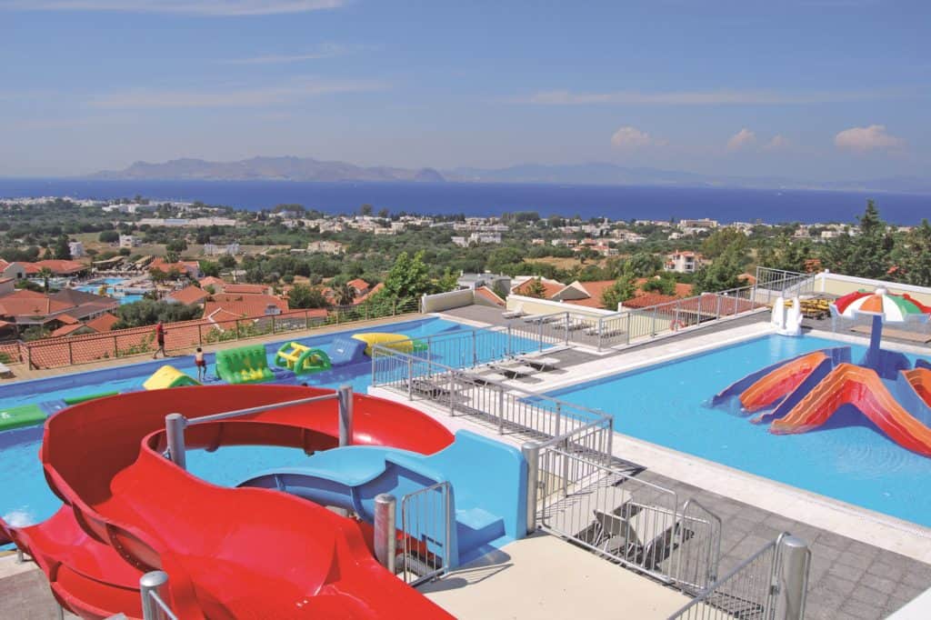 Ligging van Aegean View Aqua Resort in Kos-Stad, Kos, Griekenland