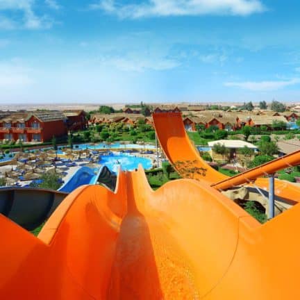 Waterpark van Jungle Aqua Park in Hurghada, Rode Zee, Egypte