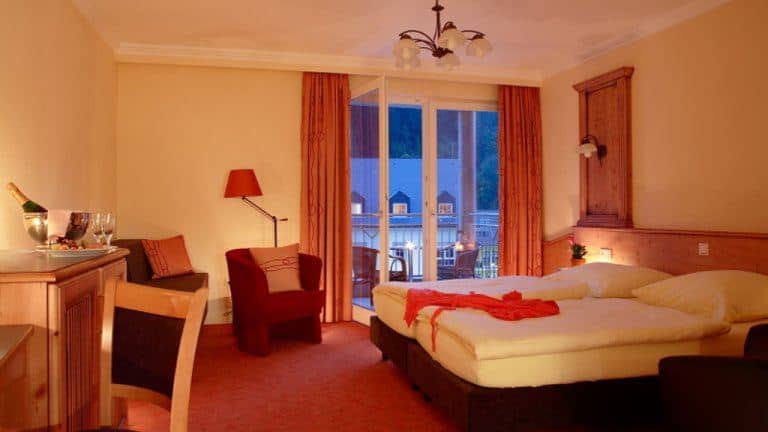 Hotelkamer van Hotel Belle-Vue Lux in Vianden, Luxemburg, Luxemburg