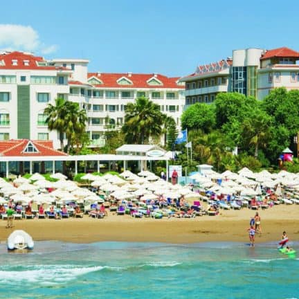 Strand van Hotel Side Star Beach in Side, Turkse Rivièra, Turkije