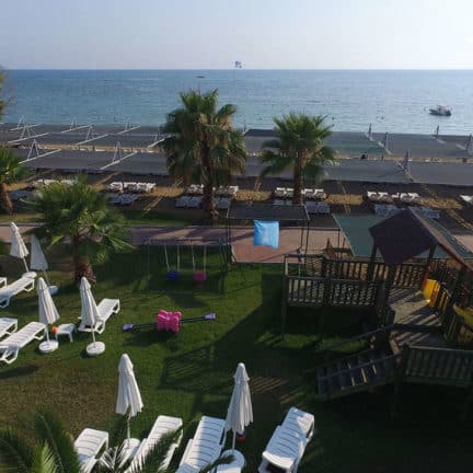 Ligging van Side Mare Resort & Spa in Side, Turkse Rivièra, Turkije