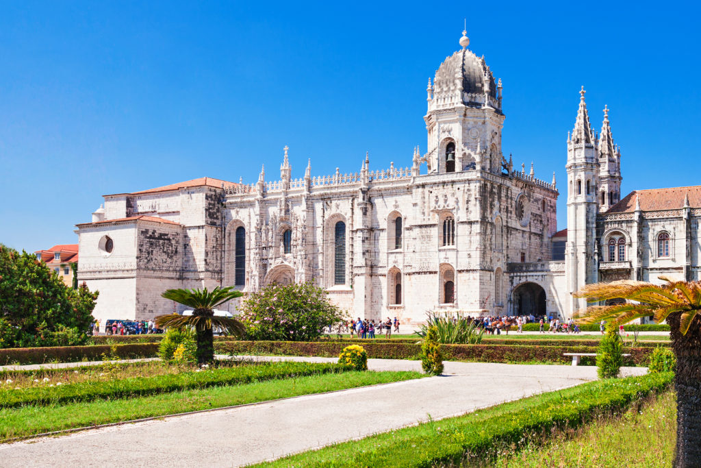 Uitzicht op Mosteiros dos Jerónimos in Lissabon, Portugal