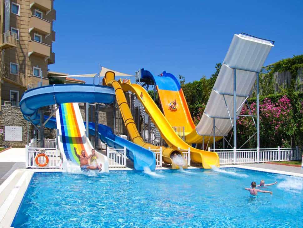 Waterpark van Side Mare Resort & Spa in Side, Turkse Rivièra, Turkije