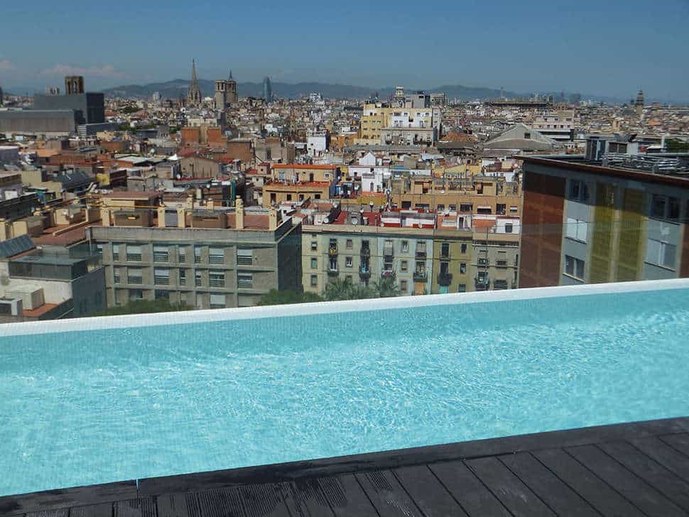 Zwembad van Andante Hotel in Barcelona, Costa del Maresme, Spanje