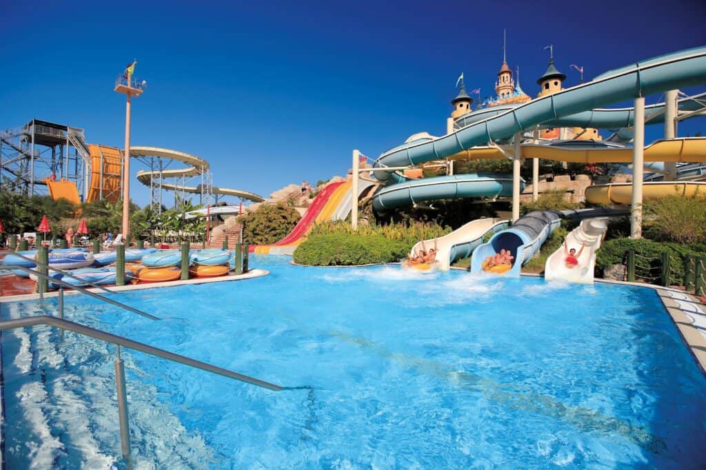 Aquapark van Aqua Fantasy Aquapark Hotel & Spa in Kusadasi, Noord-Egeïsche Kust, Turkije