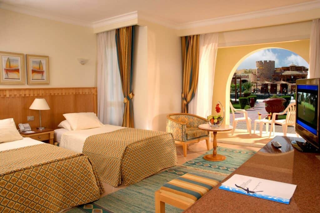 Hotelkamer van Dana Beach Resort in Hurghada, Rode Zee, Egypte