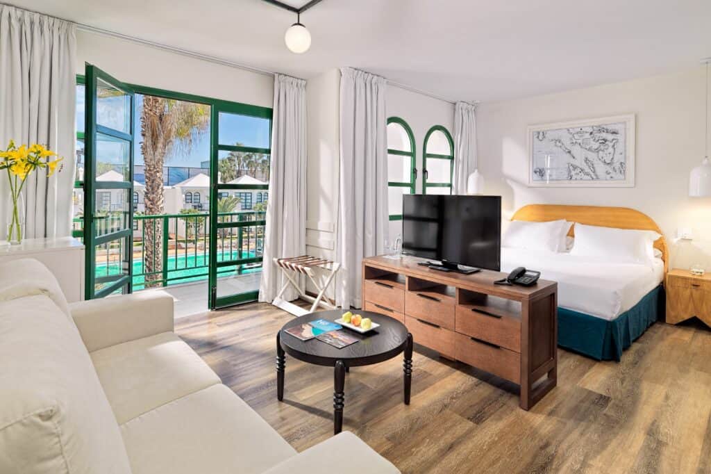 Hotelkamer van H10 Ocean Suites in Corralejo, Fuerteventura, Spanje