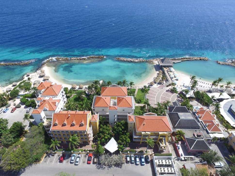Ligging van Avila Beach Hotel in Willemstad, Curaçao, Curaçao