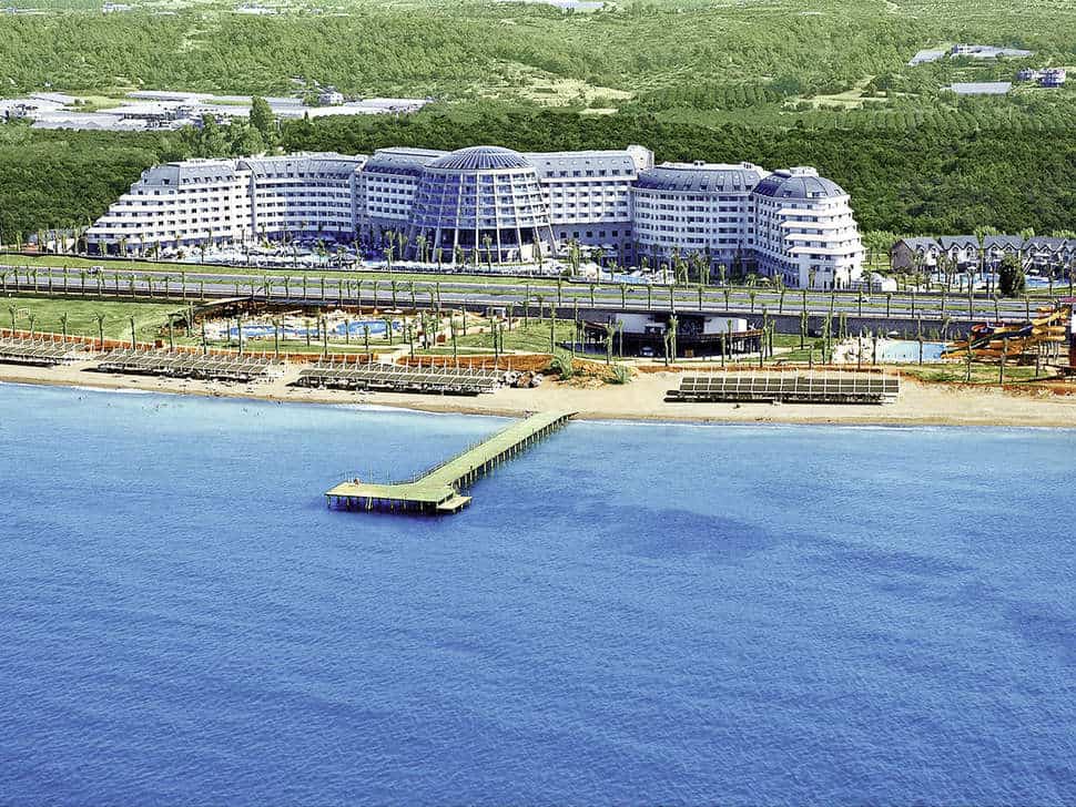 Ligging van Long Beach Resort Hotel in Alanya, Turkse Rivièra, Turkije