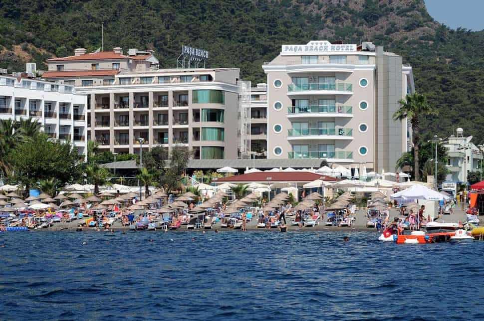 Ligging van Pasa Beach Hotel in Marmaris, Lycische Kust, Turkije