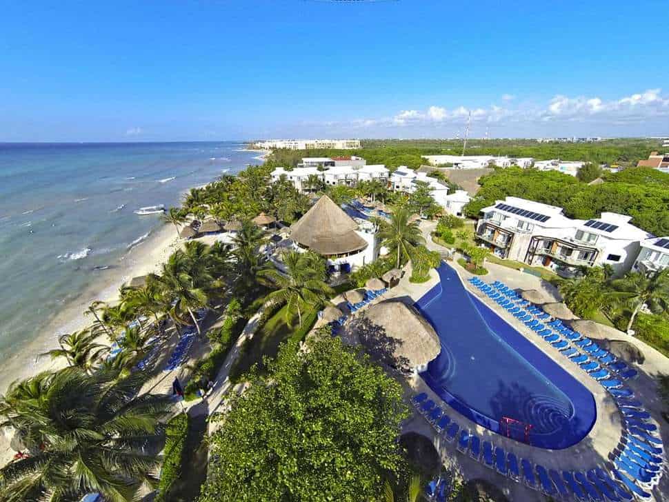 Ligging van Sandos Caracol Eco Resort in Playa del Carmen, Quintana Roo, Mexico