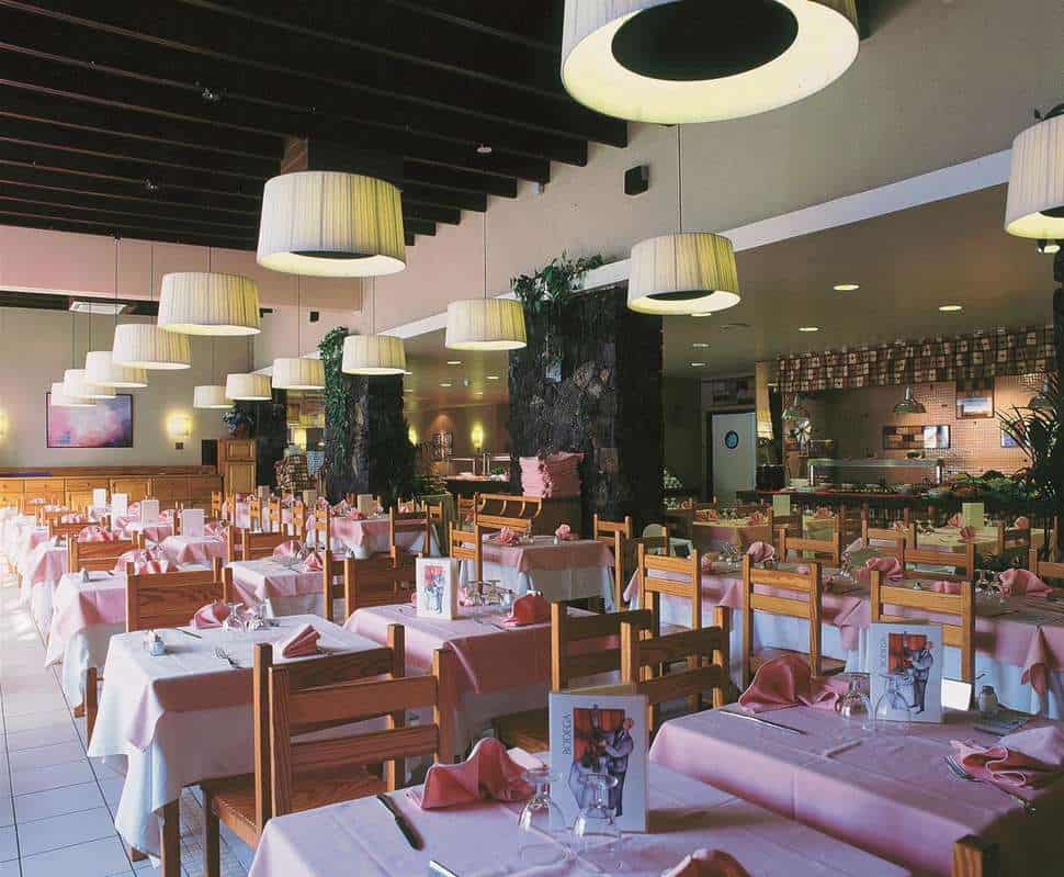 Restaurant van Aparthotel Costa Mar in Puerto del Carmen, Lanzarote, Spanje