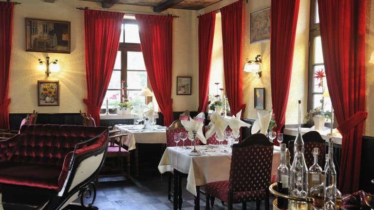 Restaurant van Hotel Lochmühle in Mayschoß, Rijnland-Palts, Duitsland