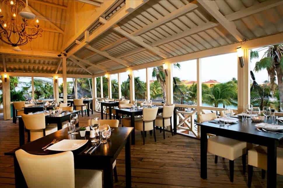 Restaurant van LionsDive Beach Resort in Willemstad, Curaçao, Curaçao
