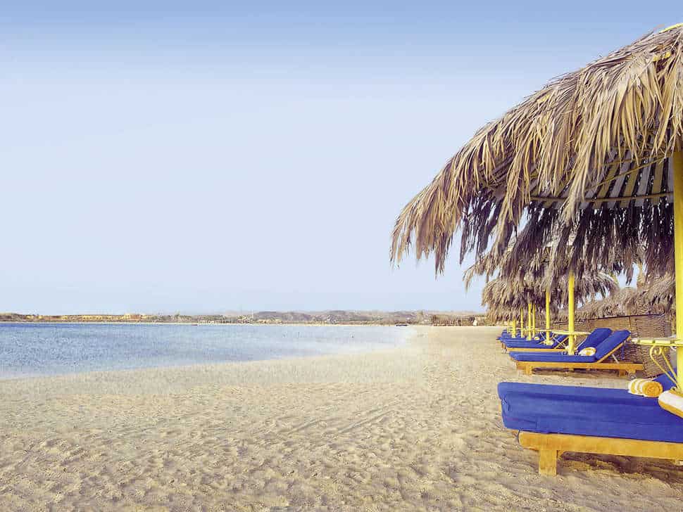 Strand van Hilton Marsa Alam Nubian Resort in Marsa Alam, Rode Zee, Egypte
