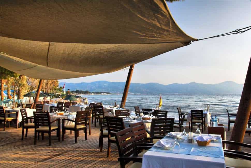 Restaurant van Ephesia Holiday Beach Club in Kusadasi, Noord-Egeïsche Kust, Turkije