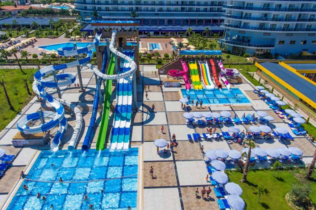 Waterpark van Eftalia Ocean Hotel in Alanya, Turkse Rivièra, Turkije