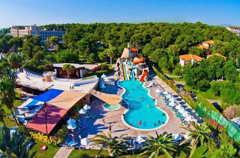 Glijbaan van Turquoise Resort Hotel in Side, Turkse Rivièra, Turkije