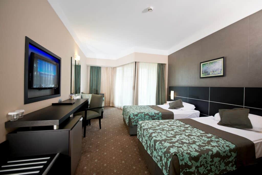 Hotelkamer van Limak Atlantis Deluxe Resort in Belek, Turkse Rivièra, Turkije