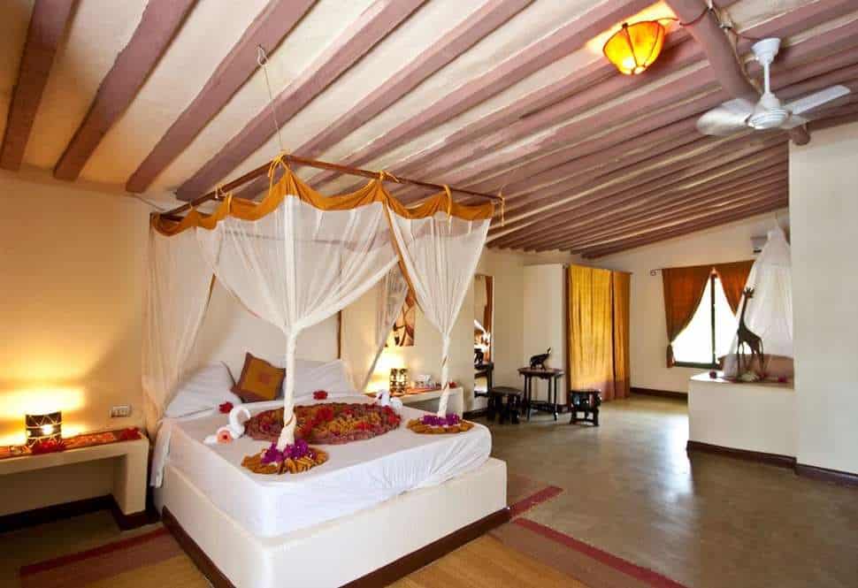 Hotelkamer van Paradise Beach Resort in Uroa, Zanzibar, Tanzania