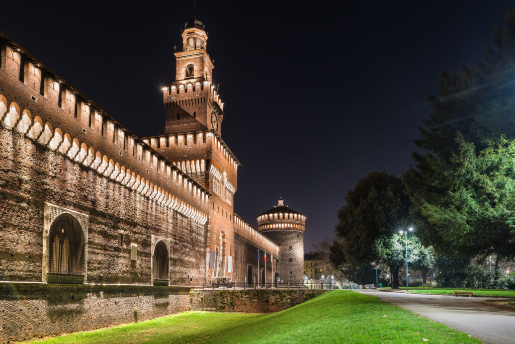 Kasteel Castello Sforzesco in Milaan, Italië
