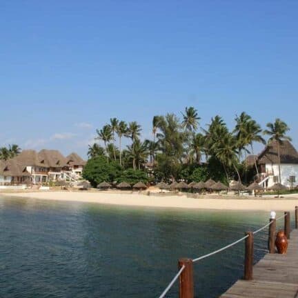 Ligging van Paradise Beach Resort in Uroa, Zanzibar, Tanzania