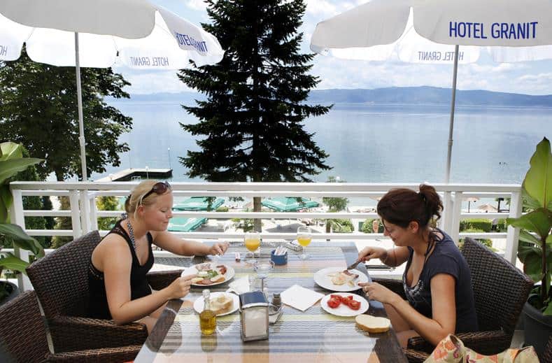 Restaurant van Hotel Granit in Ohrid, Ohrid, Macedonië