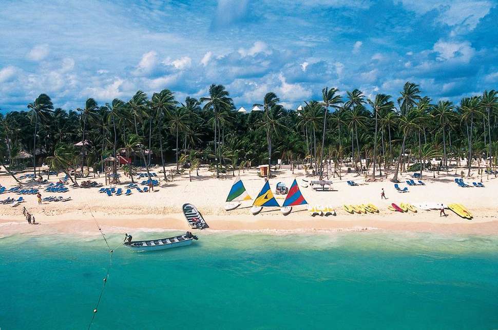 Strand van Riu Bambu in Punta Cana, San Juan, Dominicaanse Republiek