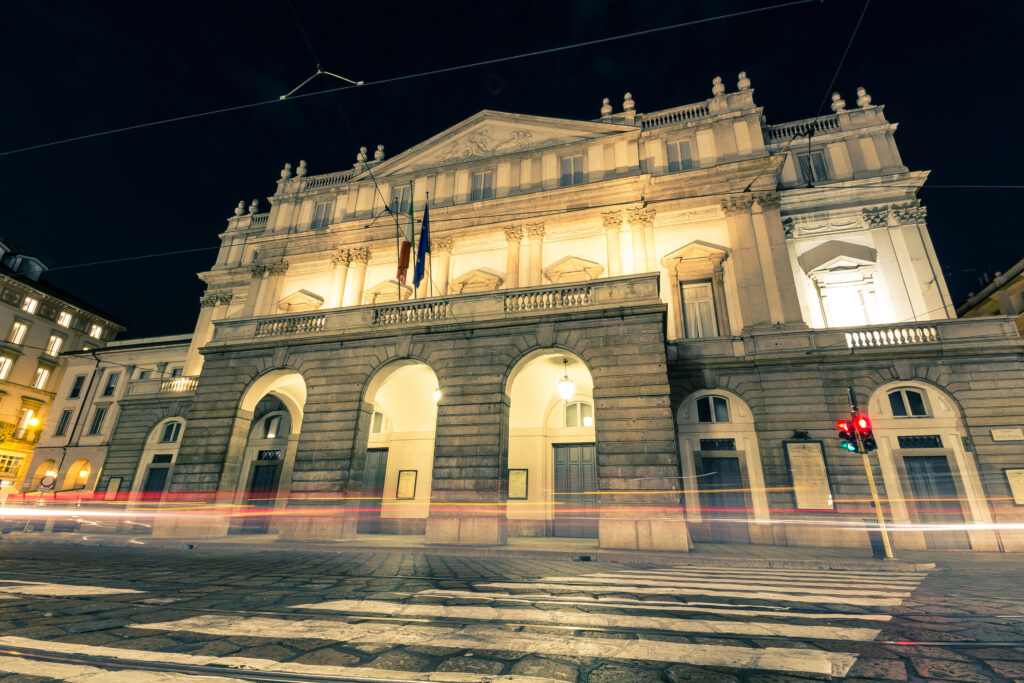 Theatergebouw La Scala in Milaan, Italië