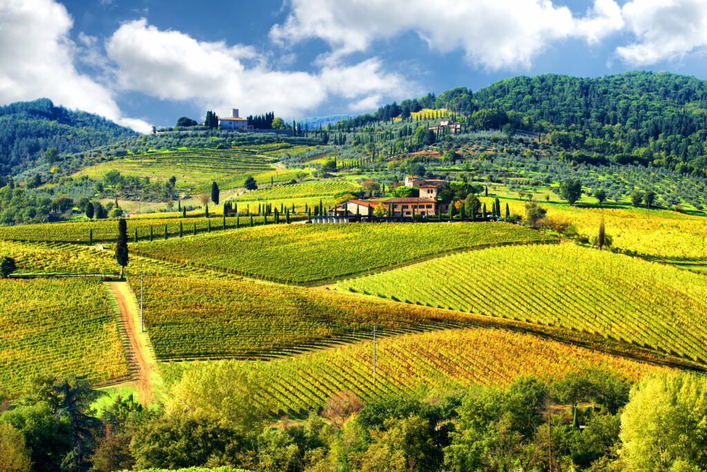 Toscaans landschap in de Chianti regio