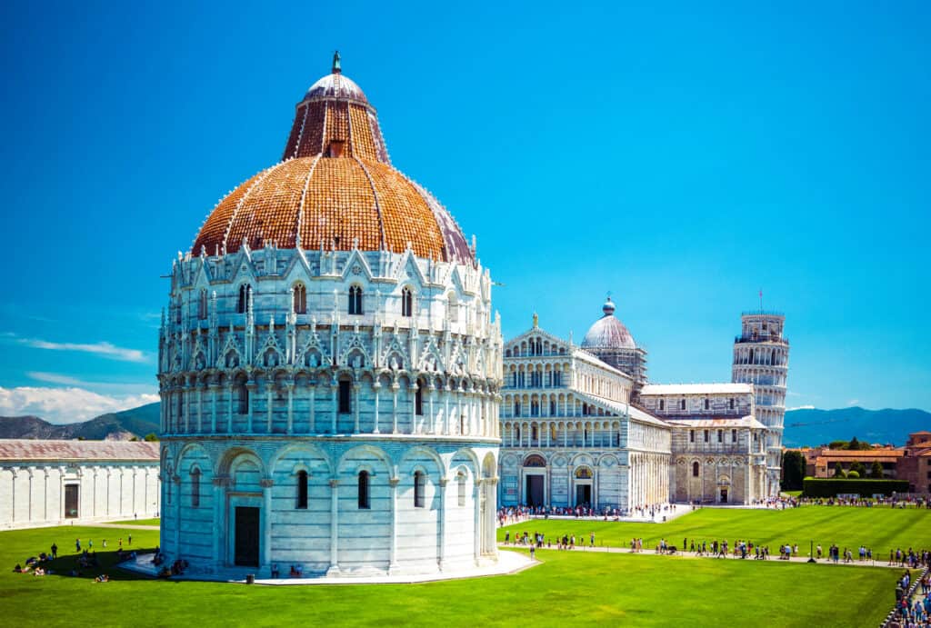 Baptisterium in Pisa, Italië