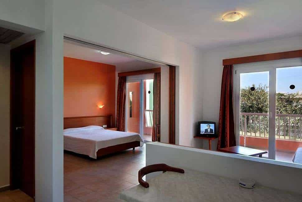 Hotelkamer van Aparthotel Valsami in Kremasti, Rhodos, Griekenland