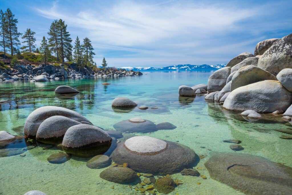 Lake Tahoe in de Sierra Nevada in Californië