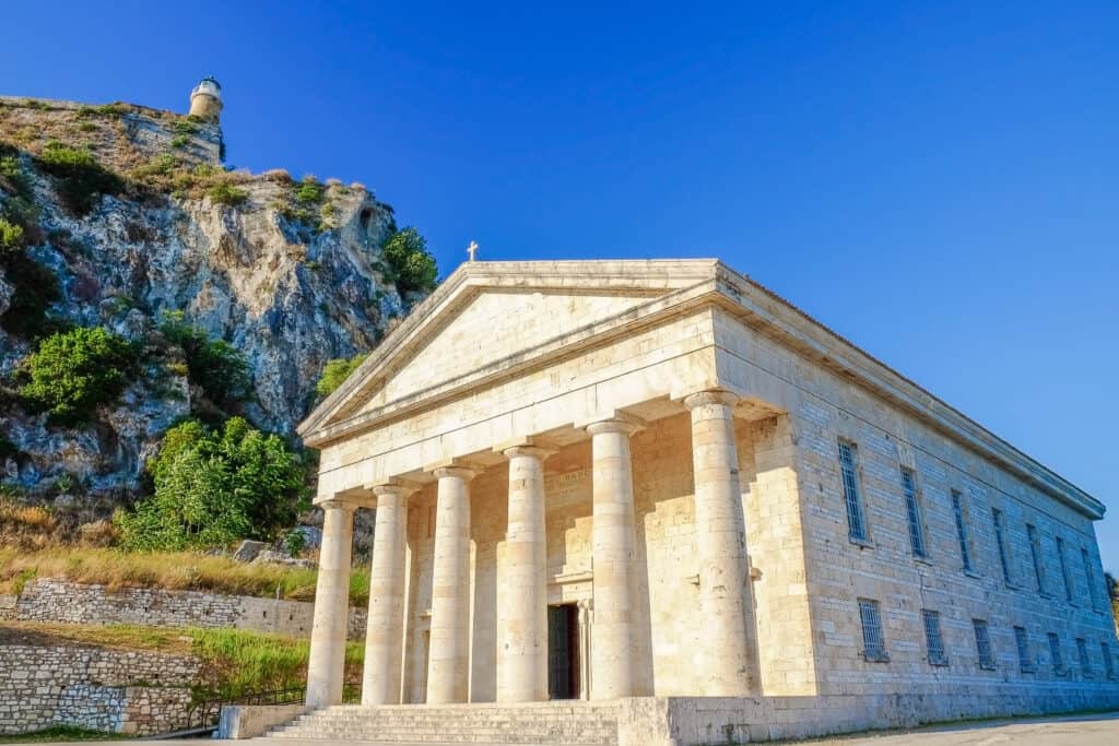 Tempel van Artemis op Corfu in Griekenland