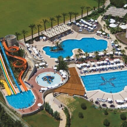 Waterpark van Blue Waters Club & Resort in Side, Turkse Rivièra, Turkije