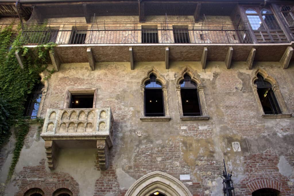 Balkon van het Huis van Julia in Verona, Italië