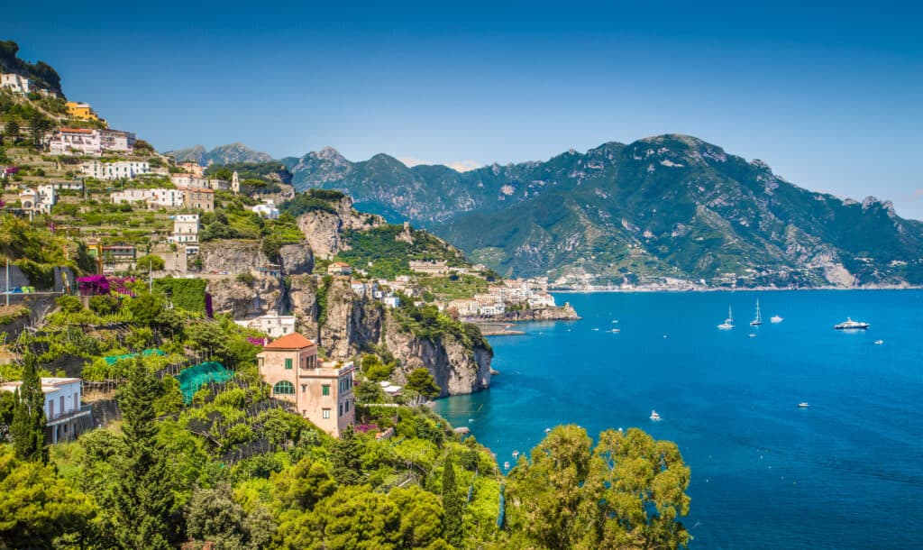 Amalfi kust in Campanië, Italië